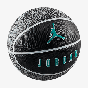 Мяч баскетбольный JORDAN PLAYGROUND 2.0 8P DEFLATED BLACK/WHITE/WHITE/CLEAR JADE 07
