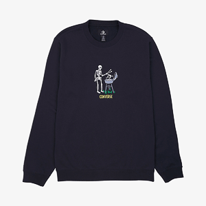 Толстовка Converse Grilling Skeleton Graphic Crew Black