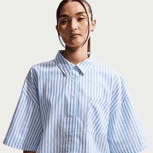 Рубашка NIKE W NSW OFFLN WVN PPLN STRP SS