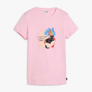 Футболка Puma GRAPHICS POSITIVE VIBE Tee Pink Lilac