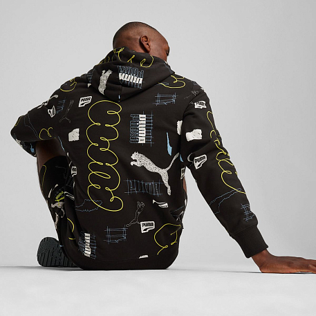 Толстовка Puma CLASSICS BRAND LOVE AOP Hoodie TR PUMA B