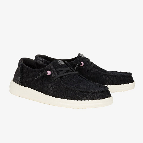Кроссовки Hey Dude Wendy Crochet Lace Whi/Gld
