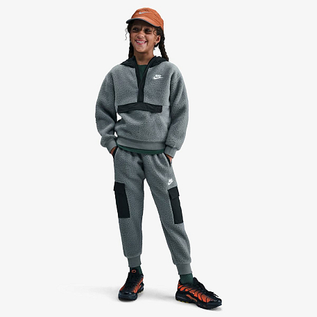 Толстовка NIKE K NSW CLUB FLC LOOSE QZ HDY WZ