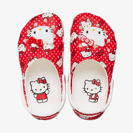 Клоги CROCS Hello  Kitty  Red  Classic Clog K Mlt