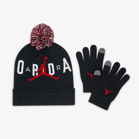 Набор:шапка,перчатки JAN JORDAN HBR POM BEANIE SET