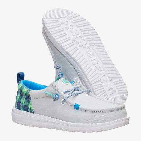 Кроссовки Hey Dude Wally Funk Y Prep Plaid Gr/Mt