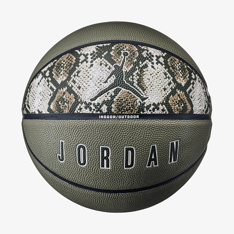 Мяч баскетбольный JORDAN ULTIMATE 2.0 8P GRAPHIC DEFLATED MEDIUM OLIVE/BLACK/SAIL/SEQUOIA 07