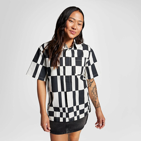 Футболка Converse Checkered Short Sleeve Button-Down Shirt