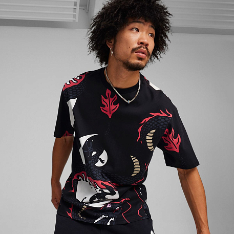 Футболка PUMA X STAPLE AOP Tee PUMA Black-Staple