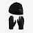Набор: шапка, перчатки Nike FLEECE HAT AND GLOVE SET BLACK/BLACK/SILVER L/XL