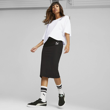Юбка PUMA T7 Long Skirt PUMA Black