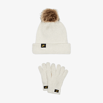 Набор:шапка,перчатки NIKE NAN PLUSH GIFTING PEAK BEANIE