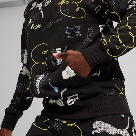 Толстовка Puma CLASSICS BRAND LOVE AOP Hoodie TR PUMA B