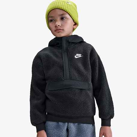 Толстовка NIKE K NSW CLUB FLC LOOSE QZ HDY WZ