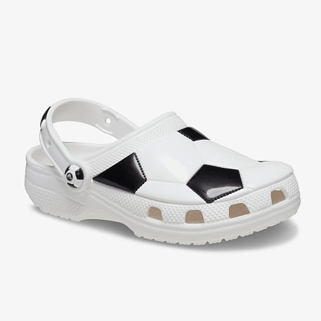 Клоги Crocs CLASSIC SOCCER BALL CLOG K WHI/BLK
