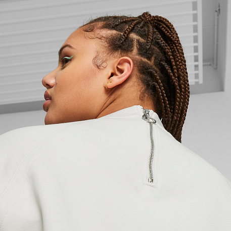 Толстовка Puma INFUSE Relaxed Mock Neck Crew Sedate Gra