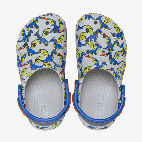 Клоги Crocs Classic Dragon Graphic Clog T Atm
