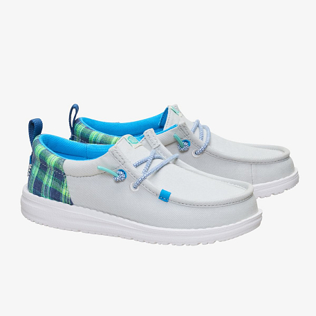 Кроссовки Hey Dude Wally Funk Y Prep Plaid Gr/Mt