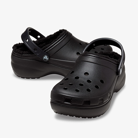 Клоги Crocs Classic   Platform   Lined Clog W Bone
