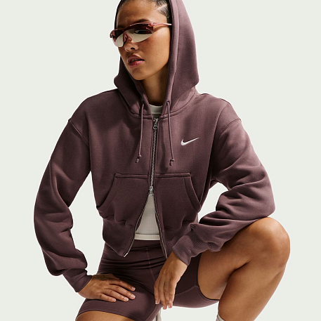 Толстовка NIKE W NSW PHNX FLC CROP FZ HDY