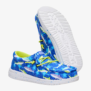 Кроссовки Hey Dude Wally Y Shark Attack Blu/Mlt