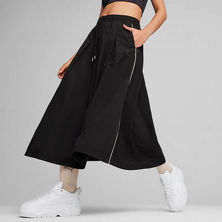 Юбка PUMA INFUSE PLEATED MIDI SKIRT PUMA BLACK