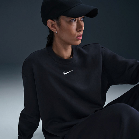 Толстовка NIKE W NSW PHNX FLC OS LONG CREW