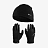 Набор: шапка, перчатки Nike FLEECE HAT AND GLOVE SET BLACK/BLACK/SILVER S/M