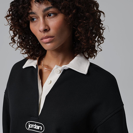 Футболка с длинным рукавом JORDAN W J FLT FLC RUGBY TOP