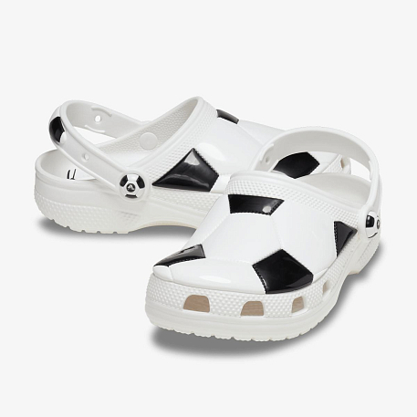 Клоги Crocs CLASSIC SOCCER BALL CLOG K WHI/BLK