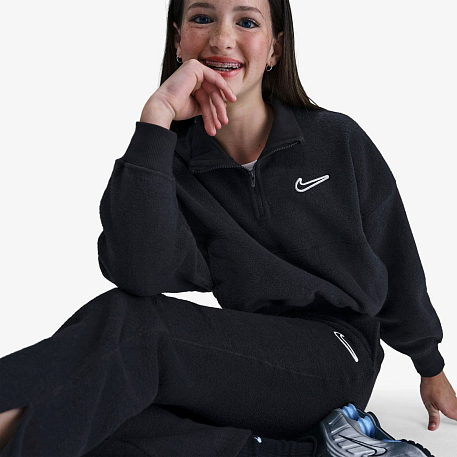Футболка с длинным рукавом NIKE G NSW FLC LS TOP 2 COZY