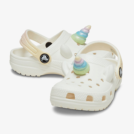 Клоги Crocs Classic IAM Rainbow UnicornCgT Chk