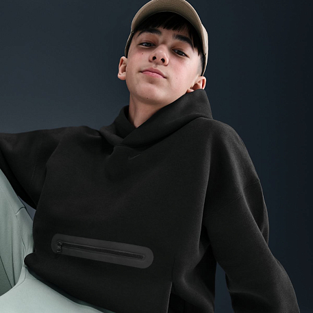 Худи NIKE B NSW TCH FLC OVRS PO HDY-PD