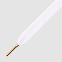 Шнурки Mr.Lacy Flatties Metal Tip White/Gold