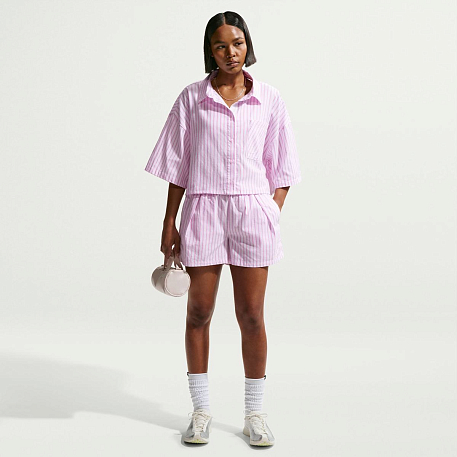 Шорты NIKE W NSW OFFLN WVN PPLN STRP SHRT