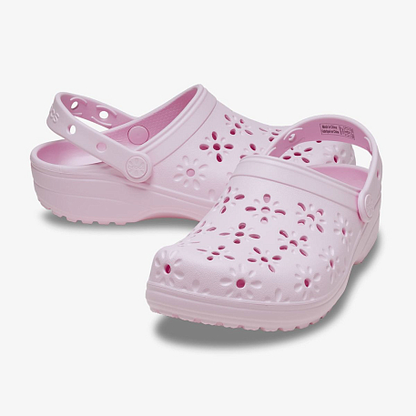 Клоги CROCS Classic  Floral  Cut  Out Clog Chk