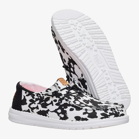 Кроссовки Hey Dude Wendy Inky Cow SnWBlk