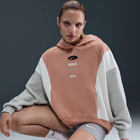 Толстовка NIKE W NSW PHNX FLC REMIX OOS HDY