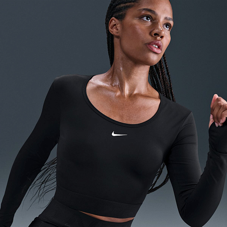 Футболка с длинным рукавом NIKE W NP DF LS TOP GG SHINE