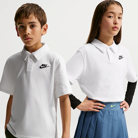Поло NIKE K NSW CLUB KNIT SS POLO LBR