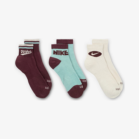 Носки NIKE U NK ED PLS ANKL 3P LFESTL 144