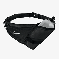 Сумка на пояс с бутылкой NIKE FLEX STRIDE BOTTLE BELT 22 OZ BLACK/BLACK/SILVER OSFM