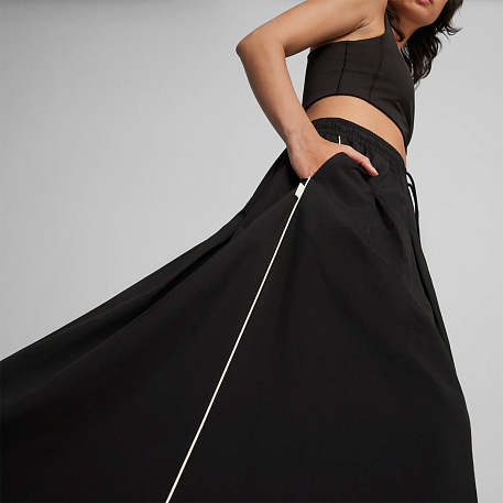 Юбка PUMA INFUSE PLEATED MIDI SKIRT PUMA BLACK