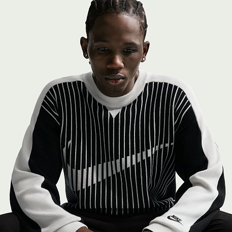 Лонгслив NIKE M NK CLUB SWEATER JERSEY