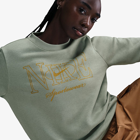 Толстовка NIKE W NSW CLUB PO CREW SHINE