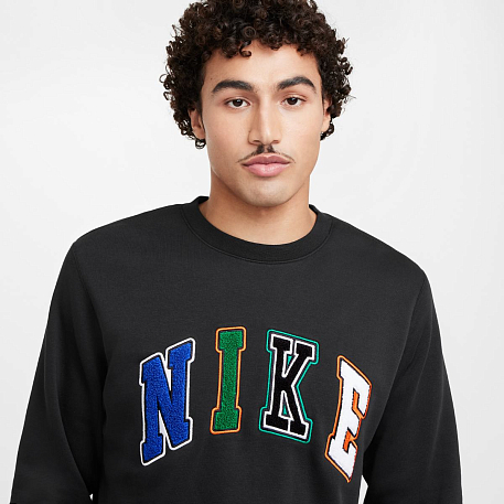 Толстовка NIKE M NK CLUB BB CREW LETTERS