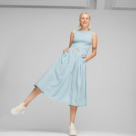 Юбка Puma INFUSE Pleated Midi Skirt Turquoise Surf