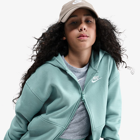 Толстовка NIKE G NSW CLUB FLC OVRSZD FZ LBR