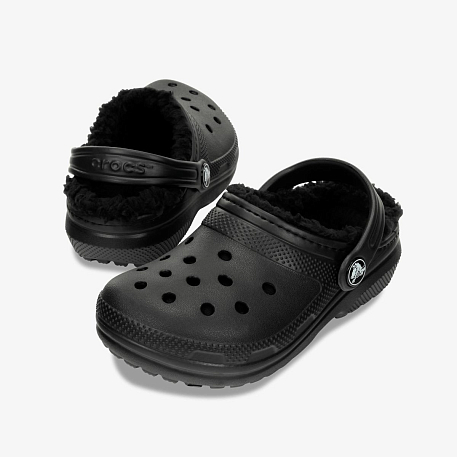 Клоги CROCS Classic Lined Clog T Blk/Blk