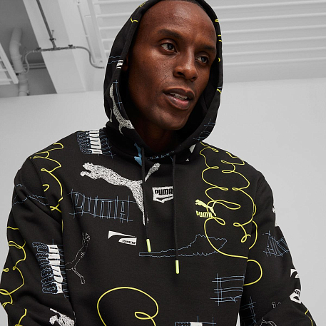 Толстовка Puma CLASSICS BRAND LOVE AOP Hoodie TR PUMA B